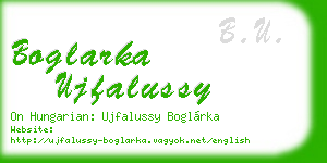 boglarka ujfalussy business card